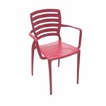 Ficha técnica e caractérísticas do produto Cadeira com Braços Sofia Vazada Horizontal - Melancia
