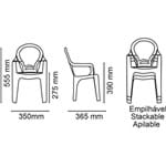 Ficha técnica e caractérísticas do produto Cadeira com Braços TiqueTaque Branca Tramontina