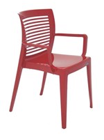 Ficha técnica e caractérísticas do produto Cadeira com Braços Victoria Vazada Vermelho - Tramontina