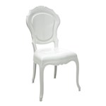 Ficha técnica e caractérísticas do produto Cadeira com Encosto Fechado Belle Époque Branca
