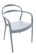Ficha técnica e caractérísticas do produto Cadeira com Encosto Vazado Grafite SISSI - Tramontina
