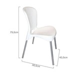 Ficha técnica e caractérísticas do produto Cadeira com Pé de Aço Montes Claros - Branca - 01010502003 - Antares Plásticos