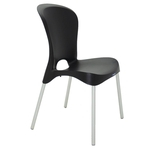 Ficha técnica e caractérísticas do produto Cadeira com Pernas Anodizadas Jolie Preta Tramontina 92060009