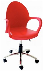 Ficha técnica e caractérísticas do produto Cadeira com Rodízio Vermelha Grace Tramontina 92078040
