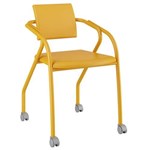 Ficha técnica e caractérísticas do produto Cadeira com Rodízios 1713 Color Uv Amarelo Ouro Carraro