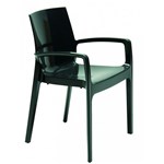Ficha técnica e caractérísticas do produto Cadeira Cream com Braço Preta Italiana OR Design