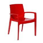 Ficha técnica e caractérísticas do produto Cadeira Cream com Braço Vermelha Italiana OR Design