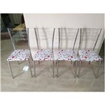 Ficha técnica e caractérísticas do produto Cadeira Cromada Kit com 4 Unidades - Branco