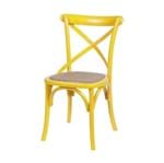Ficha técnica e caractérísticas do produto Cadeira Cross Madeira Amarela - Or Design