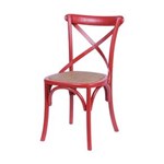 Ficha técnica e caractérísticas do produto Cadeira Cross Madeira Vermelha - Or Design - Vermelho