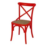 Ficha técnica e caractérísticas do produto Cadeira Cross Madeira - Vermelha - Or Design