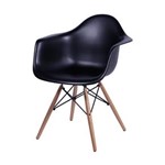 Ficha técnica e caractérísticas do produto Cadeira DAR Charles e Ray Eames Polipropileno Base Wood Copy - PRETO