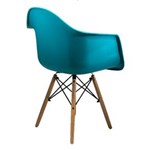 Ficha técnica e caractérísticas do produto Cadeira DAR Wood Charles Eames - Byartdesign - Azul Turquesa