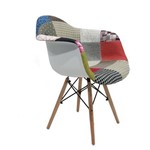 Ficha técnica e caractérísticas do produto Cadeira Dar Wood Charles Eames Patchwork Byartdesign