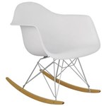 Ficha técnica e caractérísticas do produto Cadeira de Balanço Eames Branca - Branco
