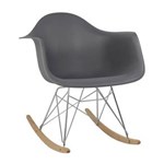 Ficha técnica e caractérísticas do produto Cadeira de Balanço Eames DAR Tiffany de Polipropileno 1122 Or Design - Preto