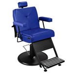 Ficha técnica e caractérísticas do produto Cadeira de Barbeiro Reclinável Milão - Azul