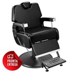 Ficha técnica e caractérísticas do produto Cadeira de Barbeiro Reclinável Sevilha - Preto