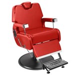 Ficha técnica e caractérísticas do produto Cadeira de Barbeiro Reclinável Sevilha - Vermelho