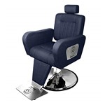 Ficha técnica e caractérísticas do produto Cadeira de Barbeiro Reclinável Sparta - Azul Escuro