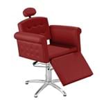 Ficha técnica e caractérísticas do produto Cadeira de Cabeleireiro Elegance Luxo Encosto Reclinável - Pentapé - Bordô