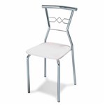Ficha técnica e caractérísticas do produto Cadeira de Cozinha Cromado 0152 - Branco