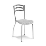 Ficha técnica e caractérísticas do produto Cadeira de Cozinha Cromado 0196 Fantasia - Branco