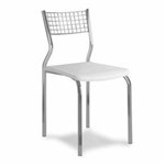 Ficha técnica e caractérísticas do produto Cadeira de Cozinha Cromado 0354 - Branco