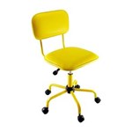 Ficha técnica e caractérísticas do produto Cadeira de Escritório Giratória Absolut Color Pistão a Gás Corano Amarelo