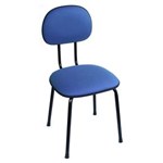 Ficha técnica e caractérísticas do produto Cadeira de Escritório Palito Secretária Fixa Tecido - Azul