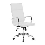Ficha técnica e caractérísticas do produto Cadeira de Escritório Presidente Giratória Eames Comfort Branca - Mobly