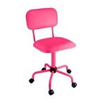 Ficha técnica e caractérísticas do produto Cadeira de Escritório Secretária Absolut Color Pistão Fixo Corano Rosa