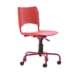Ficha técnica e caractérísticas do produto Cadeira de Escritório Secretária Giratória Evidence Color Vermelho - Mobly