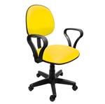 Ficha técnica e caractérísticas do produto Cadeira de Escritório Secretária Mazikeen Ajustável Amarela - Absolut