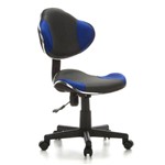 Ficha técnica e caractérísticas do produto Cadeira de Escritório Secretaria Pelegrin PEL-S653 Preto / Azul