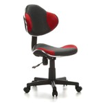 Ficha técnica e caractérísticas do produto Cadeira de Escritório Secretaria Pelegrin PEL-S653 Preto / Vermelho