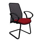 Ficha técnica e caractérísticas do produto Cadeira de Escritório Tela Fixa Fixa - Vermelho