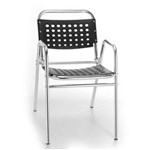 Ficha técnica e caractérísticas do produto Cadeira de Jantar Aluminio A74XC56XL55cm Venus - Preto