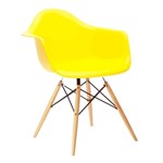 Ficha técnica e caractérísticas do produto Cadeira de Jantar Amarela DAR Wood ByArt