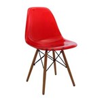 Ficha técnica e caractérísticas do produto Cadeira de Jantar Eames DKR Eiffel Policarbonato Base - Vermelho