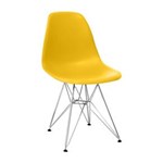 Ficha técnica e caractérísticas do produto Cadeira de Jantar Eames DKR Eiffel Polipropileno Base Metal - Amarelo Ouro