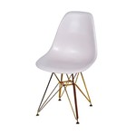 Ficha técnica e caractérísticas do produto Cadeira de Jantar Eames Eiffel Fendi Base Cobre 1102CO Ór
