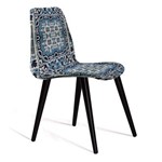 Cadeira de Jantar Eames Palito Preto e Azul