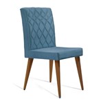 Ficha técnica e caractérísticas do produto Cadeira de Jantar Edon Linho Azul