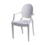 Ficha técnica e caractérísticas do produto Cadeira de Jantar Invisible com Braço Branca