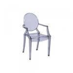 Ficha técnica e caractérísticas do produto Cadeira de Jantar Invisible com Braço - Incolor - Or Design
