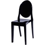 Ficha técnica e caractérísticas do produto Cadeira de Jantar Invisible Sem Braço Ór Design - PRETO