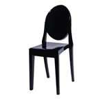 Ficha técnica e caractérísticas do produto Cadeira de Jantar Invisible Sem Braço Preto - Or Design