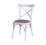 Ficha técnica e caractérísticas do produto Cadeira de Madeira e Assento em Rattan 115 OR Design Branco