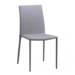 Cadeira de Metal Estofada 4403 OR Design Cinza Claro